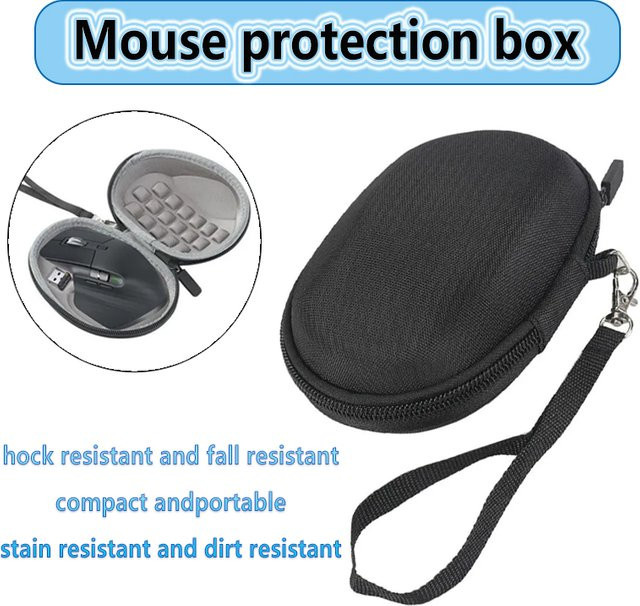 Logitech MX Master 2S/3/3S Schutzhülle Hard Case Reiseetui in Schwarz - Bild 1