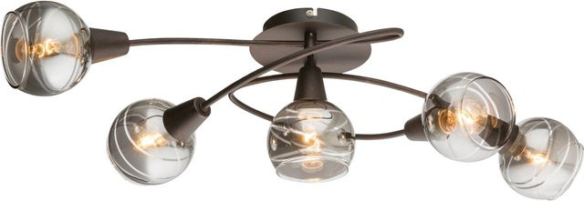 Globo LED-Deckenleuchte ISLA in Bronze mit Glas in runder Form und warmweißem Licht - Bild 1