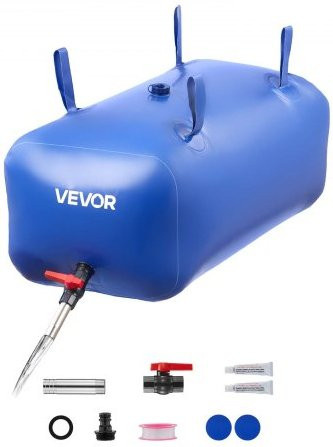 VEVOR Wasserspeicherblase aus PVC in Blau, 113 l tragbarer Wasserspeicherbehälter für Wohnmobil, LKW und Outdoor - Bild 1