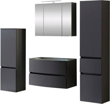 HELD MÖBEL Waschtisch-Set KOPENHAGEN, 7-teilig, grau, B/T/H: 180 x 40 x 35 cm - Bild 1