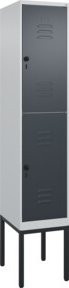 C+P Doppelstock-Spind Classic PLUS mit Sicherheits-Drehriegel, 1 Abteil, Anthrazitgrau, H x B x T: 212 x 40 x 50 cm - Bild 1