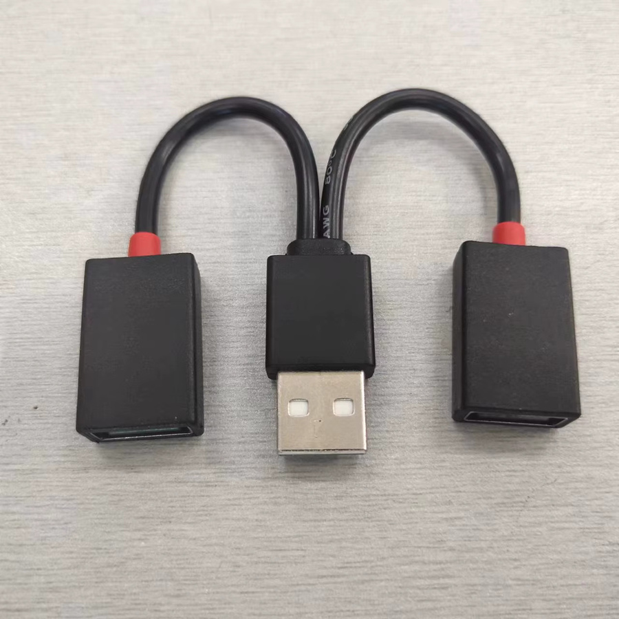 Multifunktionaler 1-zu-2 USB-Verteiler Adapter für Mobiltelefone und Tablets in Schwarz ohne Datenübertragungsfunktion - Bild 3