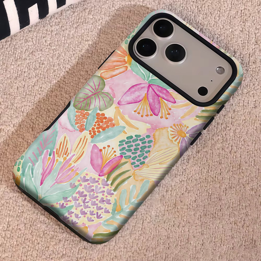 Potdemiel Floral Breeze Handyhülle für iPhone 17 16 15 14 13 Pro Max Plus, robuste doppelschichtige magnetische Hülle, Multicolour - Bild 4