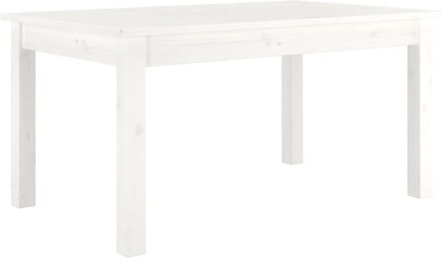vidaXL Couchtisch aus massivem Kiefernholz in Weiß, B/T/H: 80 x 50 x 40 cm - Bild 1