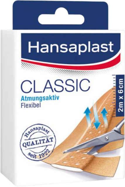 Hansaplast Classic Pflaster zuschneidbar, beige, 20 Stück à 10 x 6 cm - Bild 1