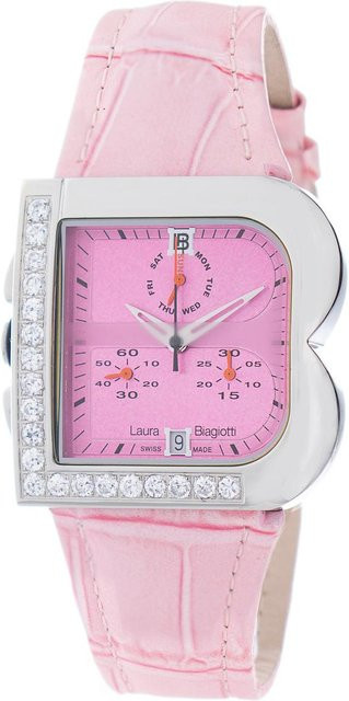 Laura Biagotti Armbanduhr, Quarz, Edelstahl, Rosa, 33 mm, Damen - Bild 1
