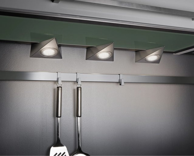 Trio LED-Unterbauleuchten 3er-Set in Nickel matt für Küche und Arbeitszimmer - Bild 1