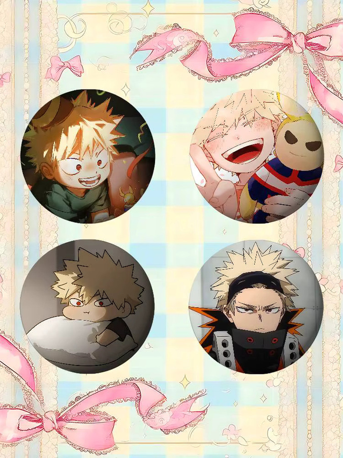 Kayou Brosche, Emaille, Rund, K-katsuki BakugouS Kawaii - Bild 4