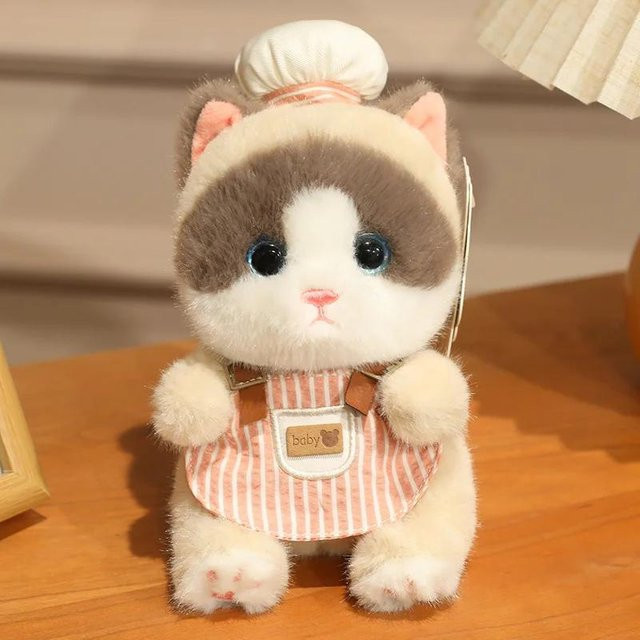 Yiran toy Diamant-Kragen Katze Plüschtier, 15cm - Bild 1