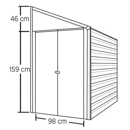 Spacemaker Metall-Gerätehaus Anlehnhaus Grau B/T/H: 204 x 128 x 208 cm - Bild 7