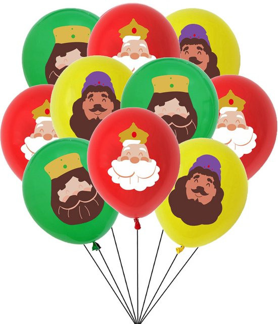 BALONAQ König Latex Ballons, Cartoon König Drucke, 15-teiliges Set - Bild 1