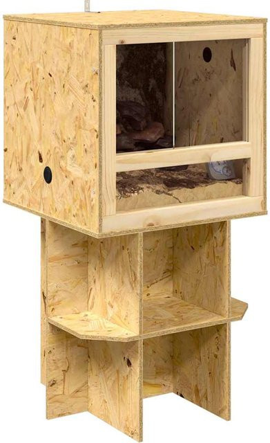 Yiwydaa Terrarium aus OSB und Glas in Braun und Beige, H x B x T: 100 x 50 x 50 cm - Bild 1