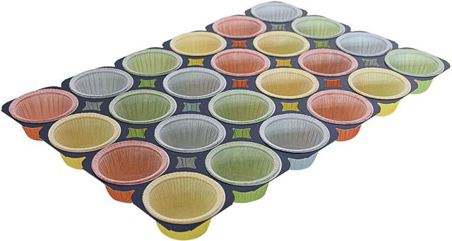 Schneider Muffinformen-Verbund, mehrfarbig, 100 Stück, Länge: 50,4 cm, Breite: 33,8 cm - Bild 1
