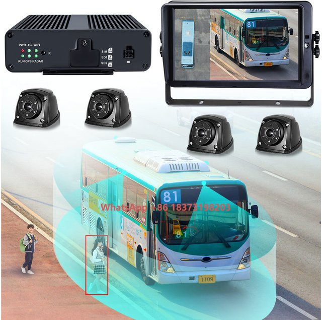 STONKAM 360 Grad Panorama Bird View LKW-System mit 1080P Full HD, 4 Kanälen und optionalem GPS in Schwarz - Bild 1