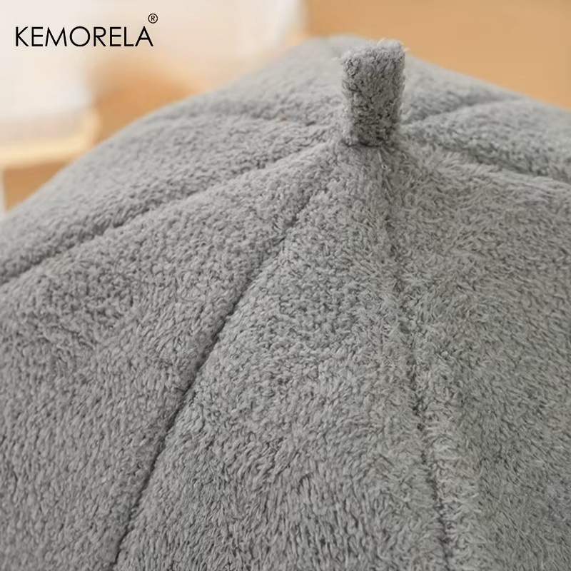 KEMORELA 2-in-1 Katzenhaus-Zelt für den Innenbereich mit weichem, abnehmbarem Kissen in Weiß und Grau - Bild 2