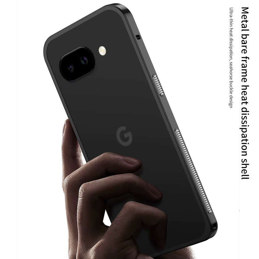 Metallrahmenhülle für Google Pixel 9A in Grau mit ultradünner Wärmeableitung und geteilter Bumper-Abdeckung - Bild 4