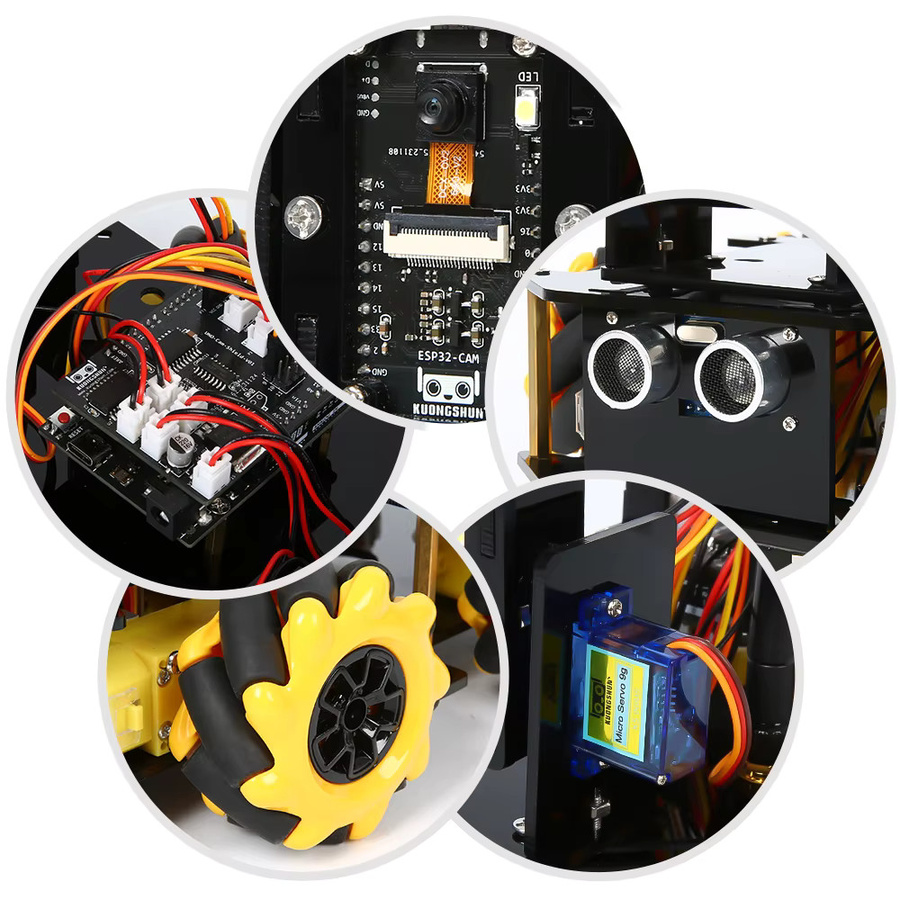 KUONGSHUN ESP32 Cam 328P Roboter Kit mit Kamera und Wi-Fi/Bluetooth für Arduino Open Source Development Board Robotics Starter Kit - Bild 6