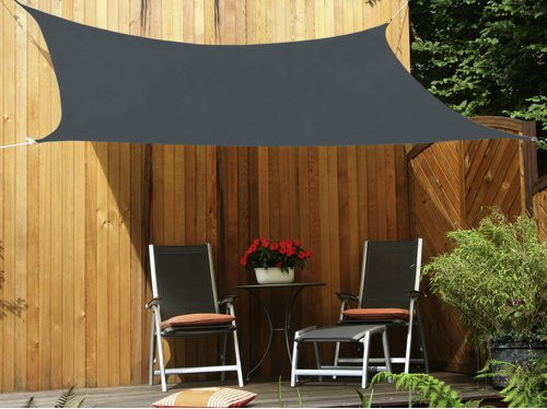 Vierecksonnensegel Floracord aus Polyester in Anthrazit, B/T: 300 x 400 cm - Bild 2