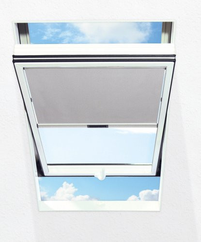 RORO Sichtschutzrollo SR4.0 aus Textil in Grau, Breite: 94 cm, Höhe: 118 cm - Bild 1