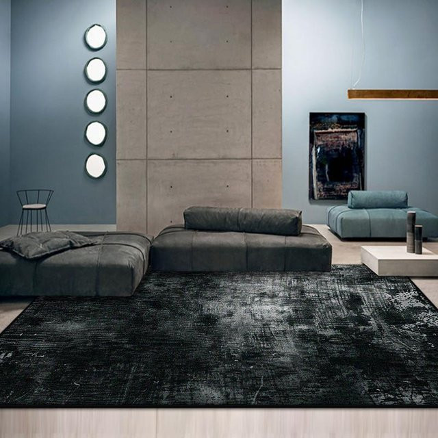 Karpetti Teppich mit abstraktem Design in Dunkelblau und Schwarz, modern und rutschfest, B/T: 280 x 180 cm - Bild 1