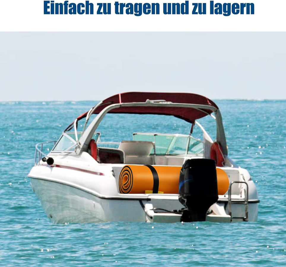 GOFLAME Schwimmende Wassermatte aus reißfestem XPE-Schaumstoff in Orange für Kinder und Erwachsene - Bild 2