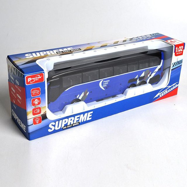 Binchi Keji Travel Business-Flughafenbus-Modell, Legierungsbus, mit Sound und Licht, 1:32, ab 4 Jahren - Bild 1