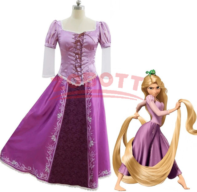 ZOBOTT Rapunzel Prinzessin Kostüm, Cosplay, Erwachsene, Lila - Bild 1