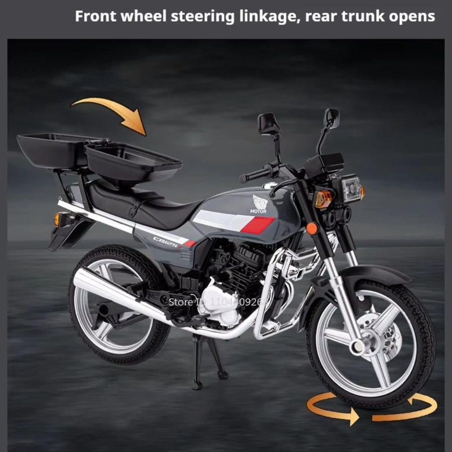 RMZ city Honda CB125T CB650 Motorradmodell, Maßstab 1:12, Grau - Bild 4