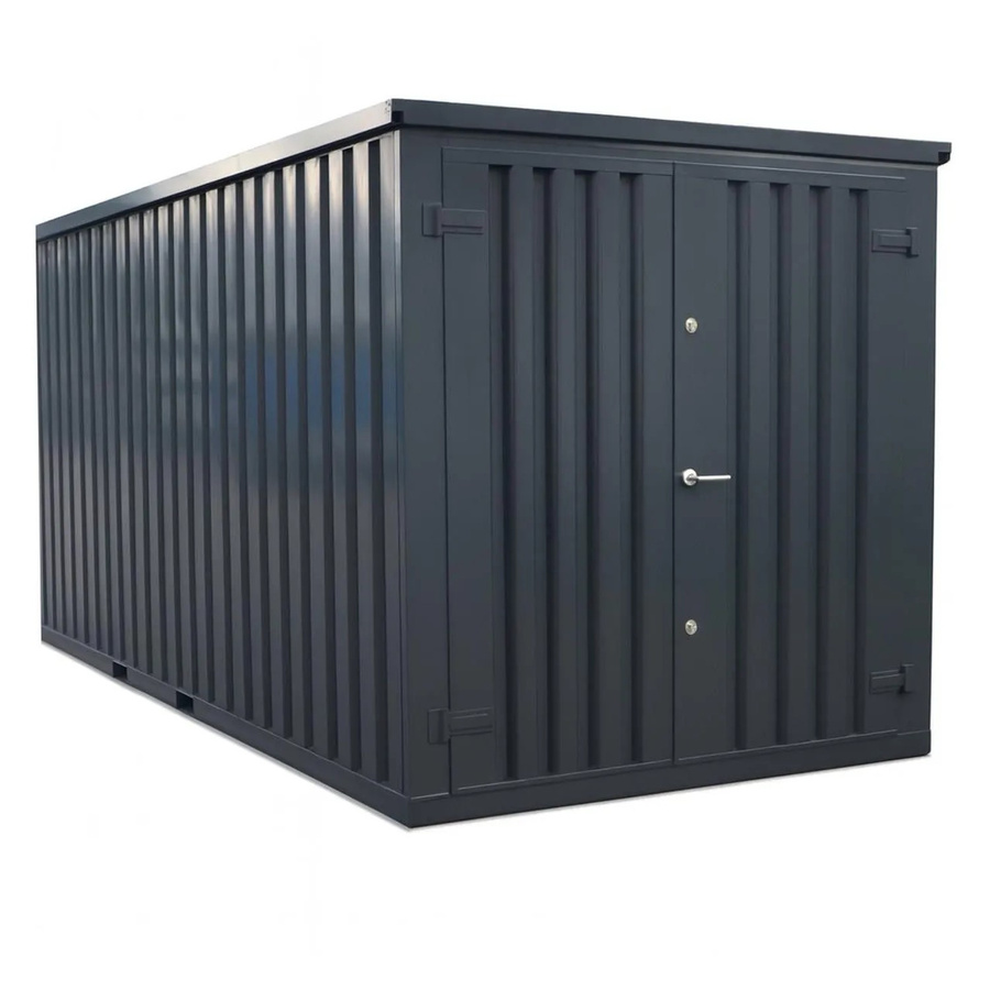 LagercontainerXXL Lagercontainer mit Doppeltür und Doppelverriegelung in Anthrazit, B/T/H: 4,88 x 2,14 x 2,09 m - Bild 2