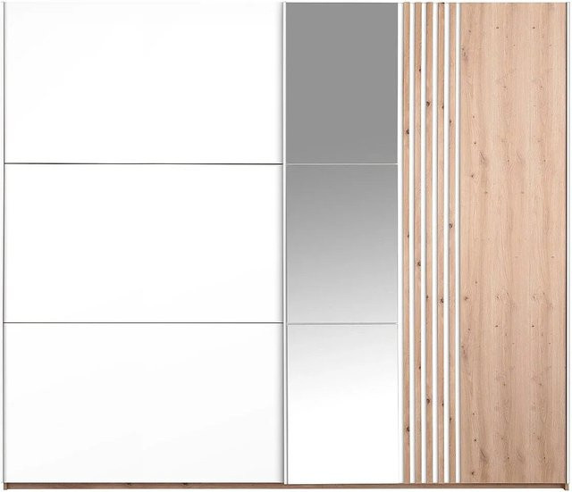 Vente-unique Kleiderschrank Adosila für Kinder in Weiß mit Spiegel, B/T/H: 250 x 65 x 215 cm - Bild 1