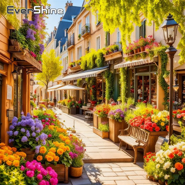 Evershine Street Diamant-Malerei-Haus, Diamant-Mosaik, Natur, Bunt / Mehrfarbig - Bild 1