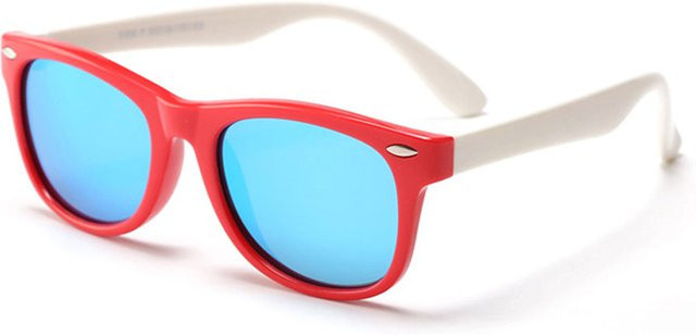 Techsuit D802 Kinder-Sonnenbrille, Vollrand, Square, Kunststoff, blau - Bild 1