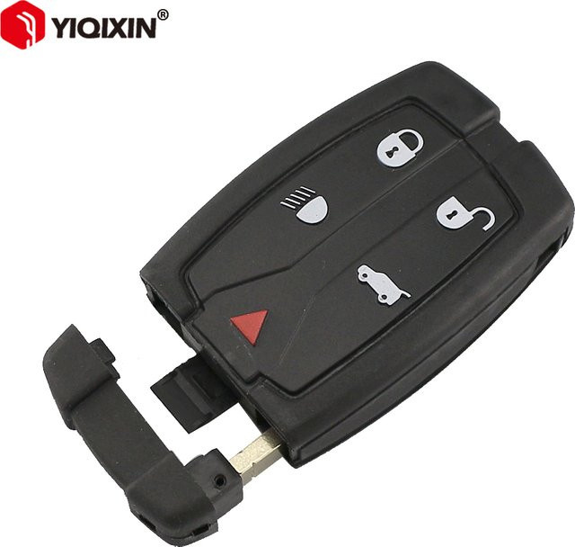 YIQIXIN Smart Remote Auto Schlüssel Karte Shell für Land Rover Freelander 2, Discovery Sport 2006-2012, 5 Tasten, Schwarz - Bild 1