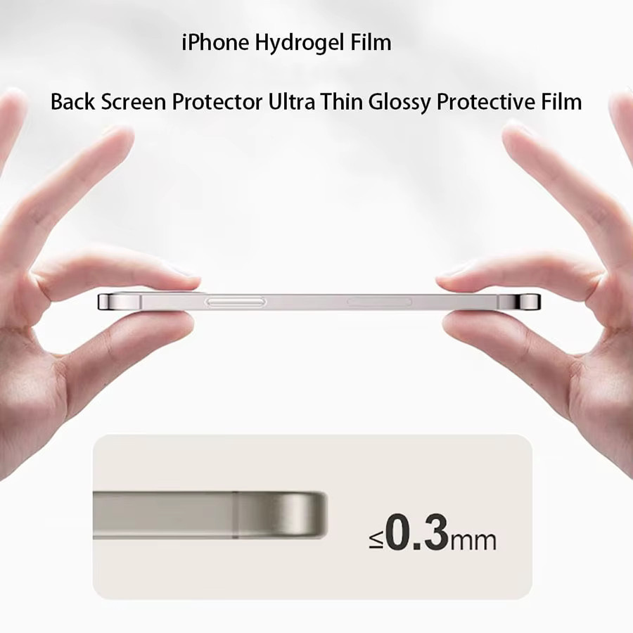 MANLIFU 5er Set Hydrogel Schutzfolie Transparent Matt für iPhone 15 14 13 12 11 Pro Max Plus XR X XS Rückseite und Display Vollabdeckung - Bild 2