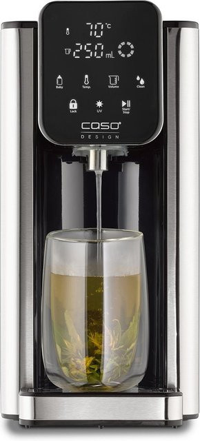 Caso Heißwasserspender HW 666 Inox UV mit Wasserfilter in Edelstahl und Schwarz - Bild 1