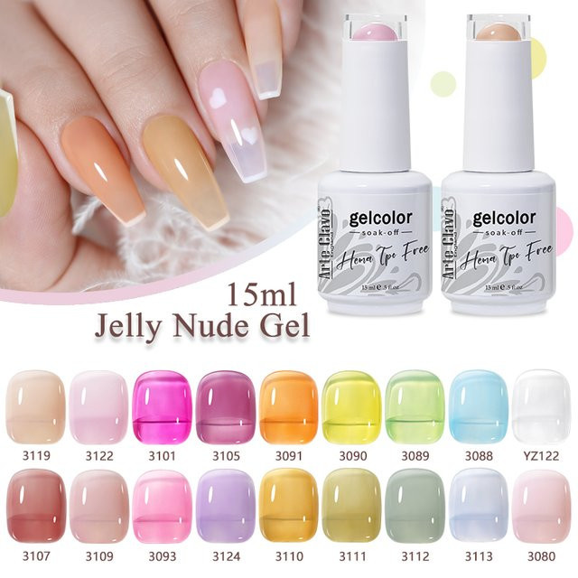 Arte Clavo Jelly Gel Nagellack, Eisrosa, 15 ml - Bild 1