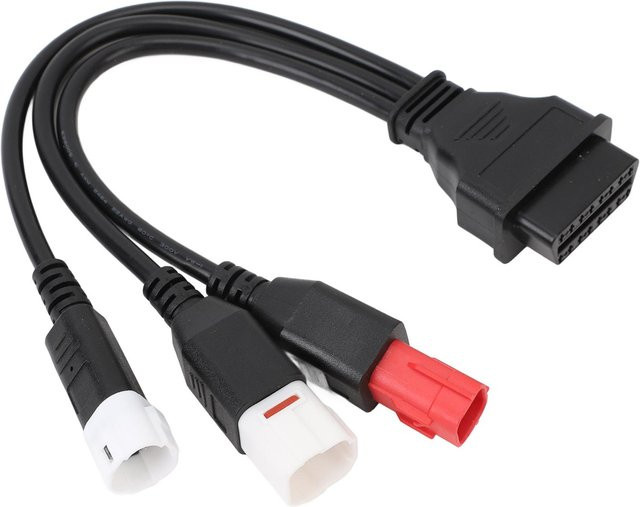 Igeteck 3-in-1 Motorrad OBD Diagnosekabel 16Pin auf 3PIN 4PIN 6PIN in Schwarz für CB125F - Bild 1