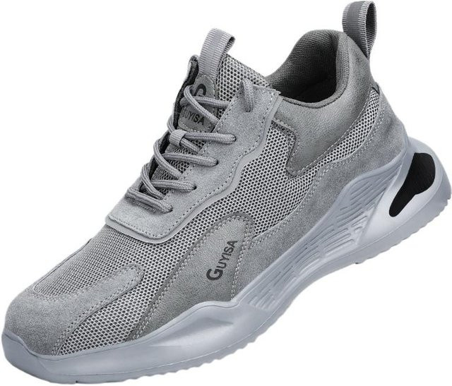 Avant-garde Arbeitsschutzschuhe aus Leder für Damen und Herren, grau, mit Stahlkappe, bruch- und durchstichfest, Größe 45 - Bild 1