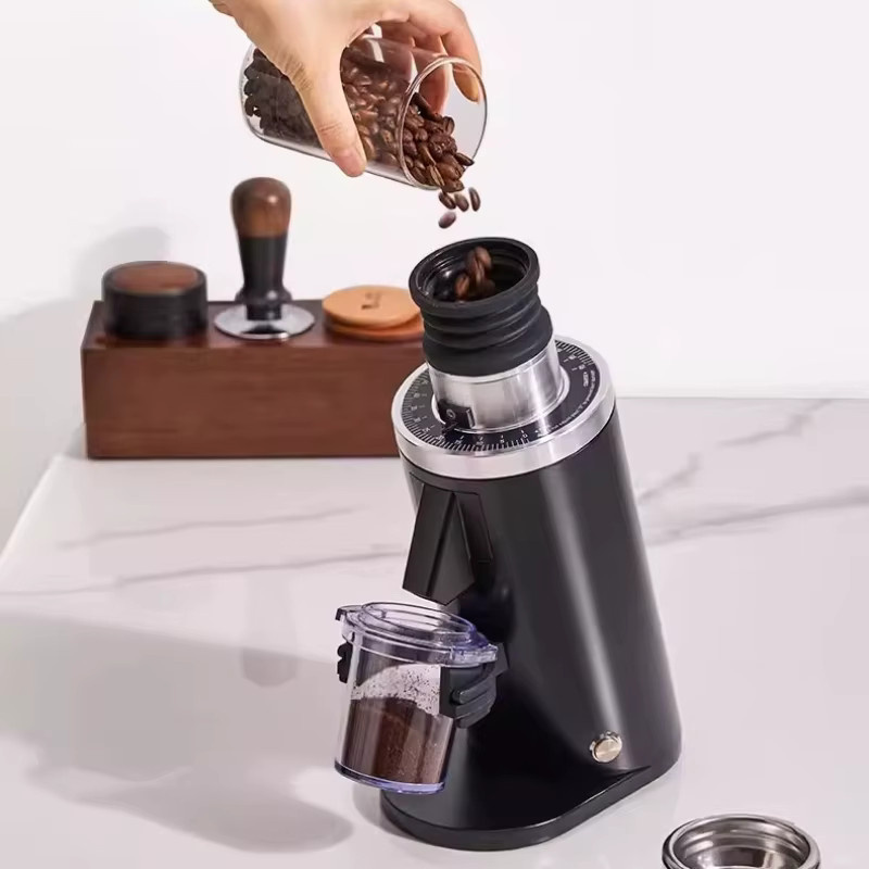 Elektrische Kaffeemühle von FUWODA aus Edelstahl mit stufenloser Feinheitseinstellung und 54 mm Mahlwerk - Bild 3