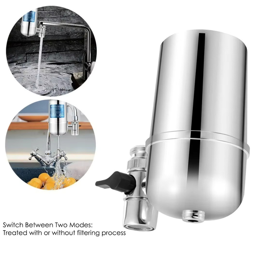 ATWFS Wasserfilter für den Wasserhahn in Silber zur Reduzierung von Chlor für die Küche - Bild 3