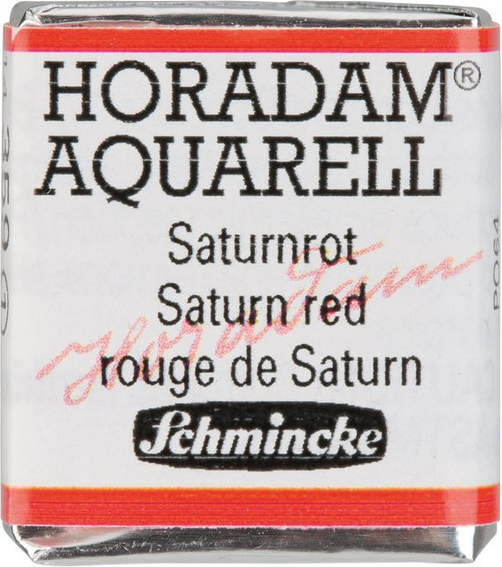 Schmincke HORADAM Aquarellfarbe Saturnrot im 1/2 Näpfchen - Bild 1