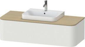 Duravit Waschtischunterschrank Happy D.2 Plus in Weiß Matt, Wandmontage, B/T/H: 130 x 55 x 35,4 cm - Bild 1