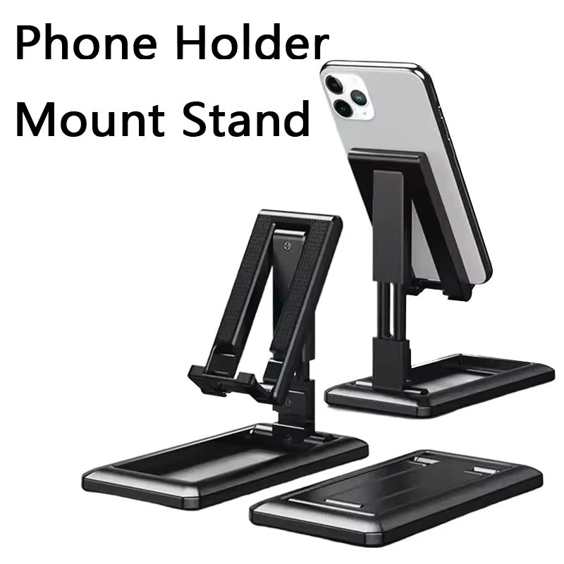 VORTNGLE Universeller tragbarer Desktop-Handyhalter, verstellbare und faltbare Smartphone-Tischhalterung für iPhone, Huawei, Xiaomi, iPad und Tablet in Schwarz oder Grün - Bild 4