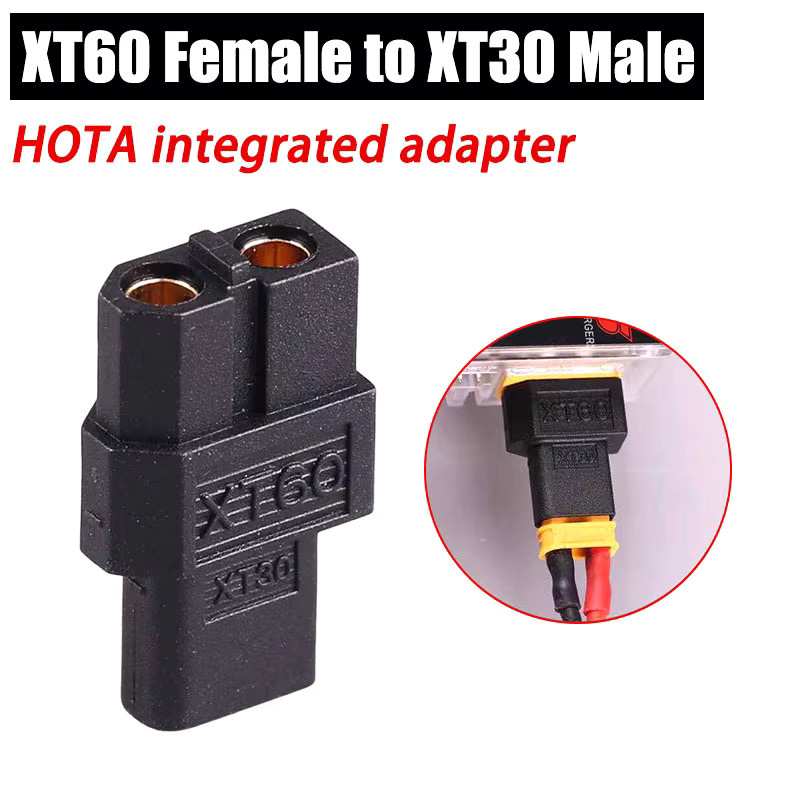 HOTA Integrierter Adapter XT60 Buchse auf XT30 Stecker in Schwarz - Bild 2