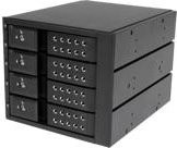 StarTech.com 4-Bay Mobile Rack Backplane für 3,5 Zoll SAS II/SATA III 6 Gbps Festplatten und 2,5 Zoll Laufwerke mit Lüfter, Schwarz (HSB4SATSASBA) - Bild 1