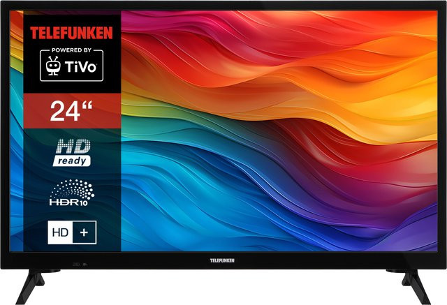 Telefunken XH24TO550S Smart TV 24 Zoll LED Fernseher in Schwarz mit HDR, Triple-Tuner und HD-ready - Bild 1