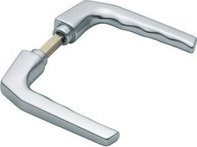 Hoppe Türdrückerpaar Frankfurt 117L in Aluminium Silber ohne Rosetten mit 8mm Vierkant - Bild 1