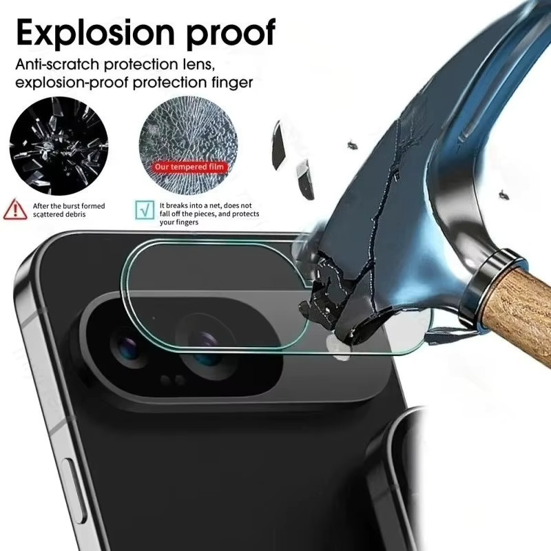 2er-Set HD gehärteter Glas Objektivdeckel für Google Pixel 10 9 Pro XL, transparenter Kamera-Schutzfilm mit voller Abdeckung und Anti-Scratch-Funktion - Bild 3