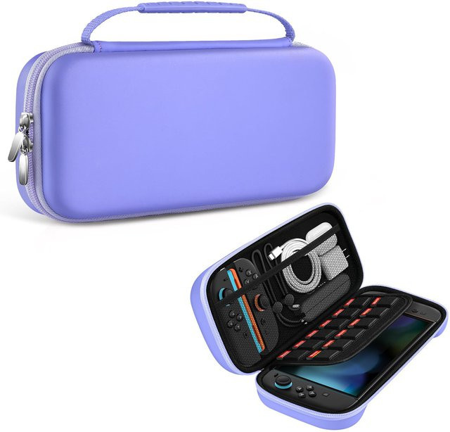 HUASUNWAY Reiseetui für Nintendo Switch 2 2025 Modell in Weiß – Kompakte Hartschalen-Tasche für Konsole, 12 Spielmodule und Kabel - Bild 1