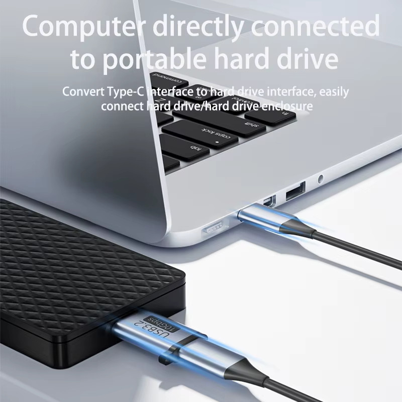 Tengfei USB-C auf Micro-USB 3.2 Adapter für Hochgeschwindigkeitsübertragung mit 10 Gbit/s zur Verbindung von mobilen Festplatten mit Smartphones und Tablets - Bild 4